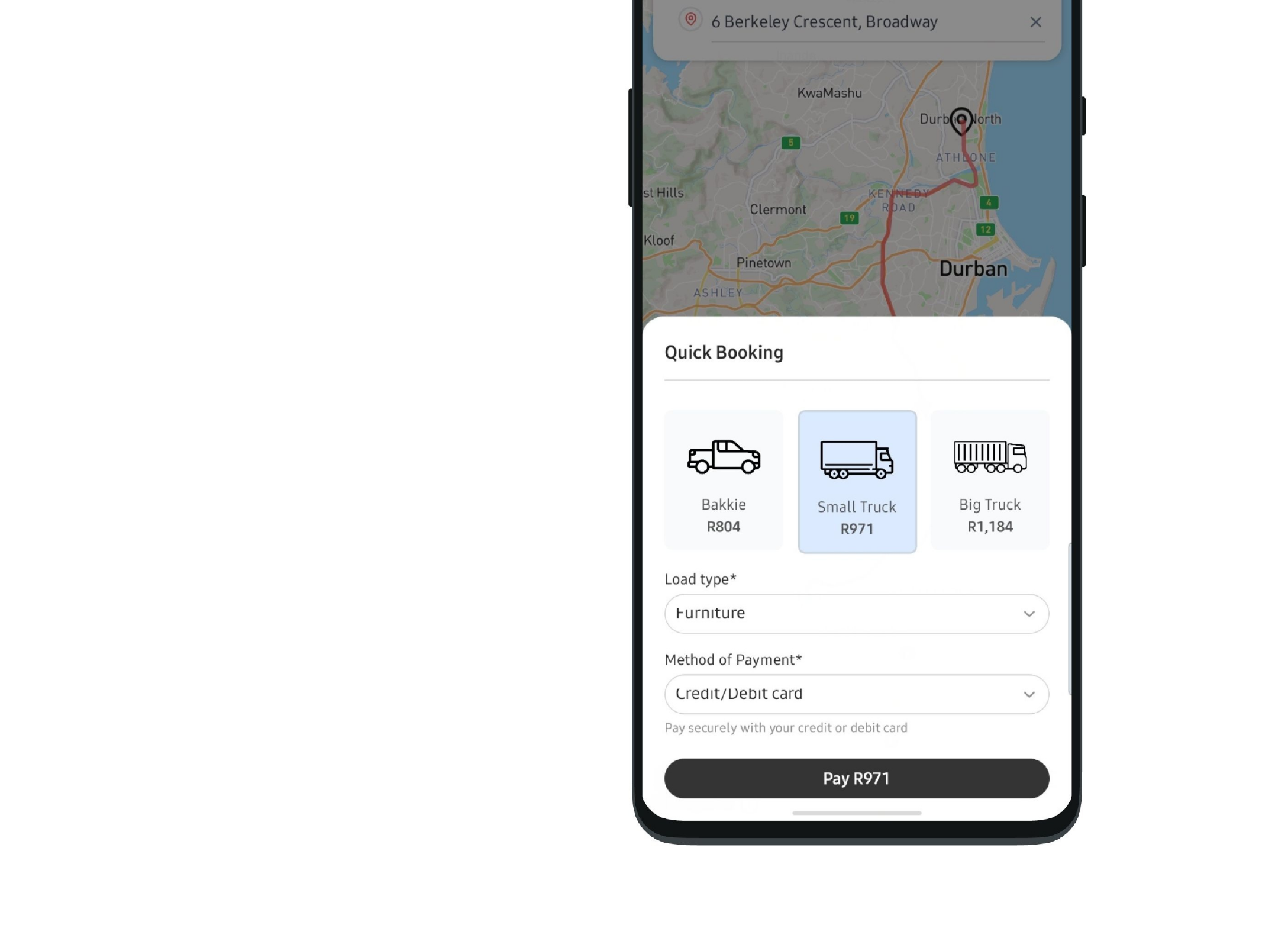 Teaser booking screenshot